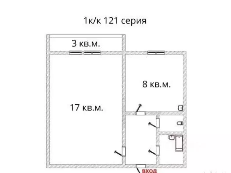 1-к кв. Челябинская область, Челябинск ул. Руставели, 30 (34.0 м) - Фото 1