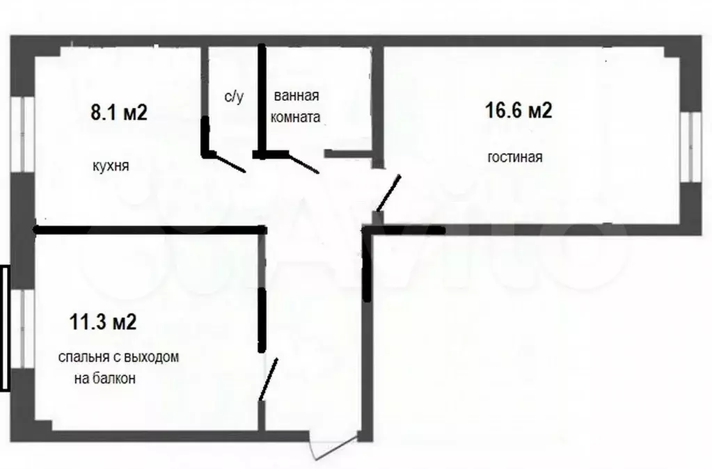 4-к. квартира, 50 м, 4/4 эт. - Фото 0