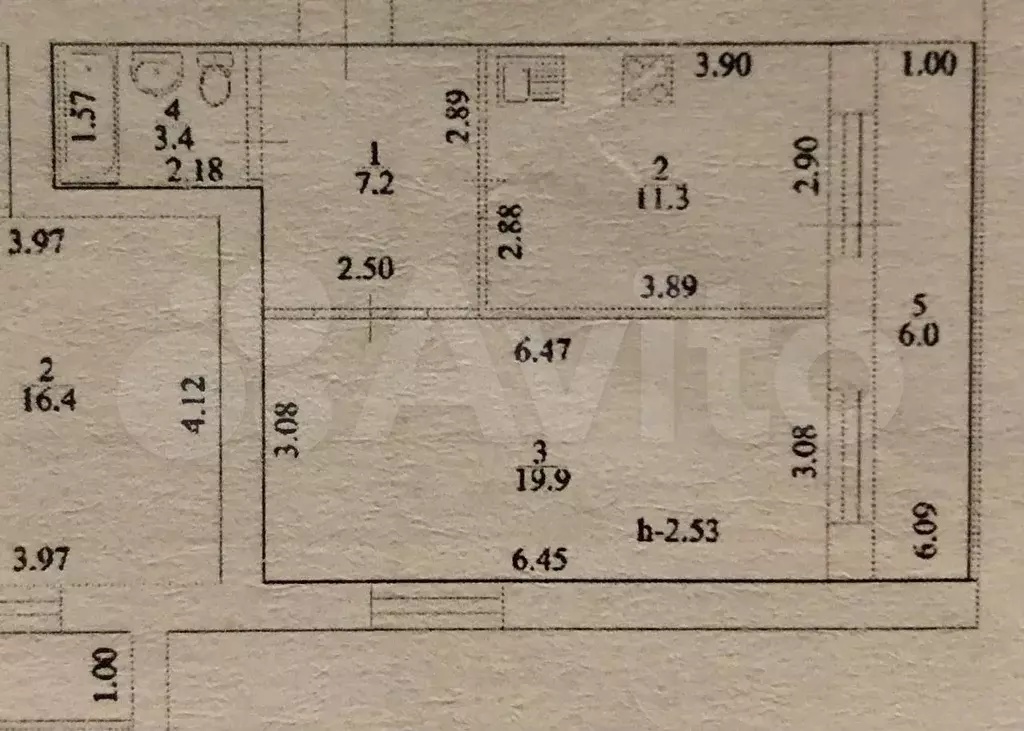 1-к. квартира, 42 м, 4/9 эт. - Фото 0
