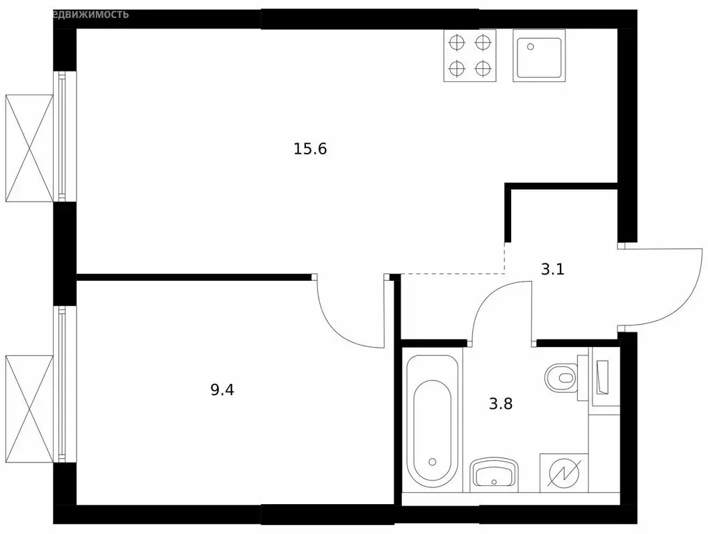 1-комнатная квартира: Котельники, микрорайон Белая Дача, 29 (31.9 м) - Фото 1