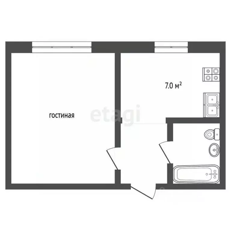 1-к кв. Ямало-Ненецкий АО, Муравленко Молодежная ул., 29 (32.5 м) - Фото 2
