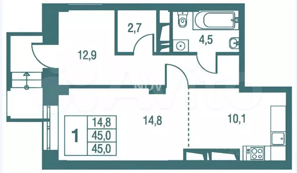Продам офисное помещение, 45.5 м - Фото 0