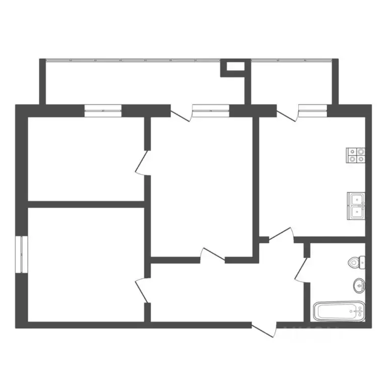 3-к кв. Тюменская область, Тюмень ул. Мельникайте, 81 (53.0 м) - Фото 2