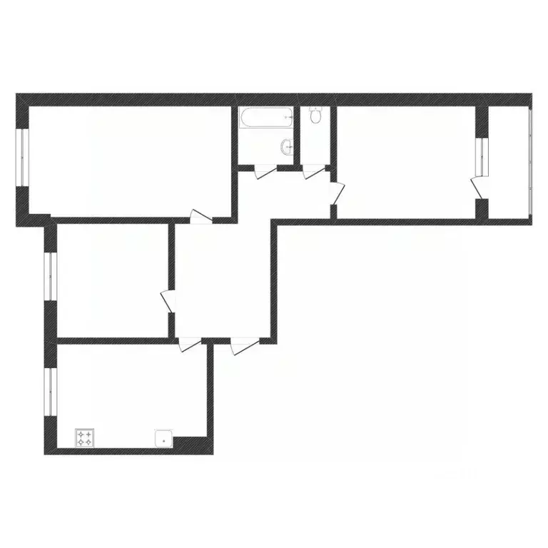 3-к кв. Тюменская область, Тюмень ул. Мельникайте, 136к3 (64.7 м) - Фото 2