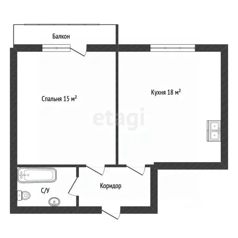 1-к кв. Краснодарский край, Новороссийск ул. Екатерининская, 2 (38.5 ... - Фото 1