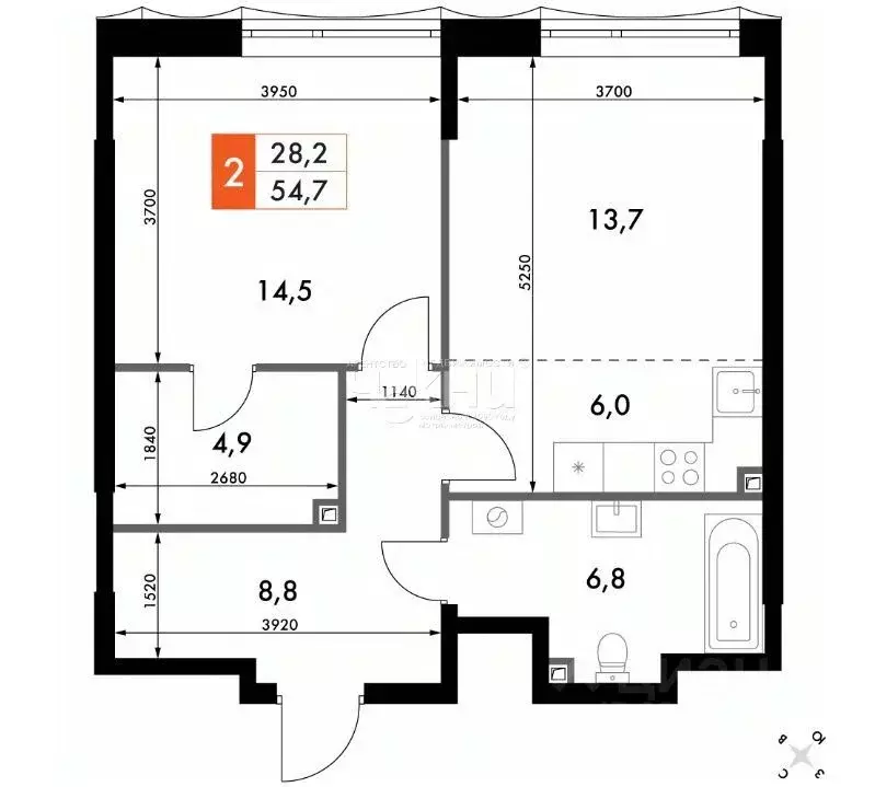 2-к кв. Нижегородская область, Нижний Новгород Черниговская ул., 21 ... - Фото 2