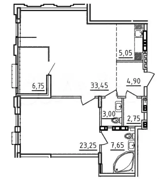 2-к. квартира, 83 м, 8/9 эт. - Фото 1