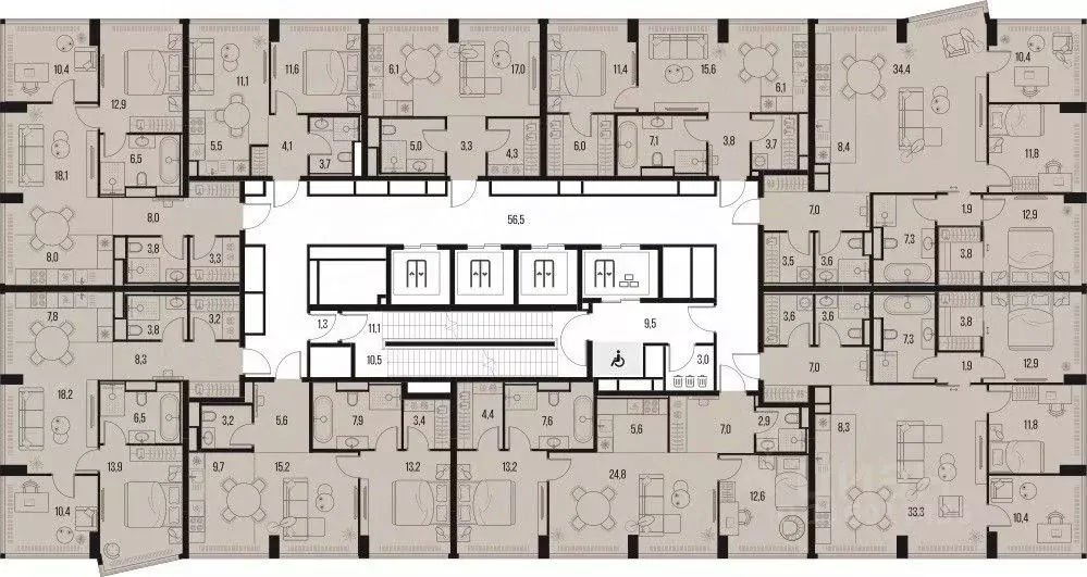 4-к кв. Москва Летниковская ул., 11к1 (105.1 м) - Фото 1