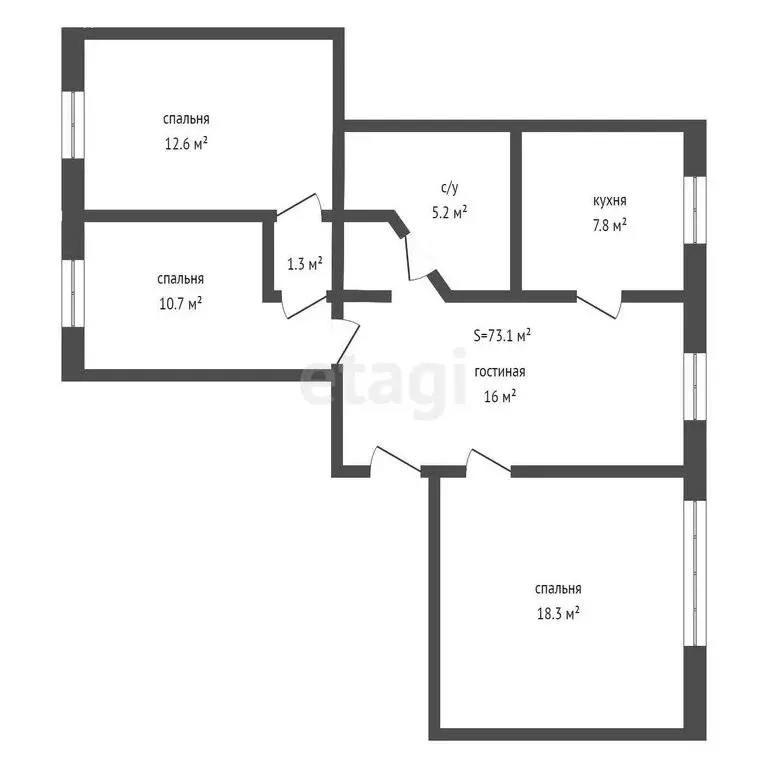 4-комнатная квартира: Кемерово, улица Свободы, 13 (73.1 м) - Фото 0