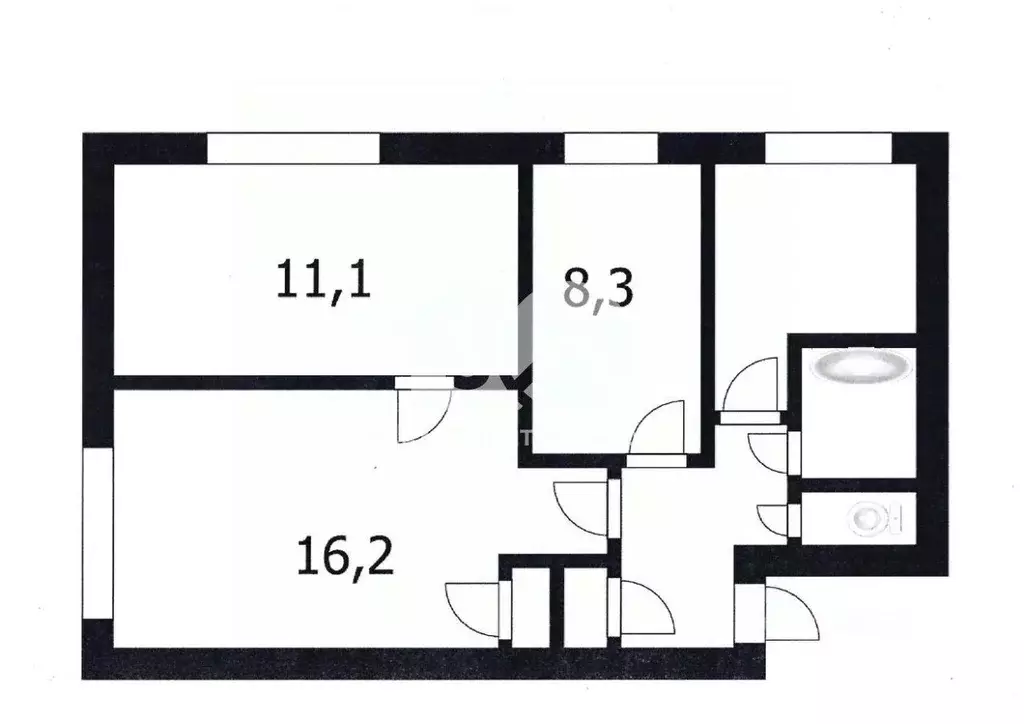 3-к кв. Новосибирская область, Бердск ул. Ленина, 87 (52.1 м) - Фото 2