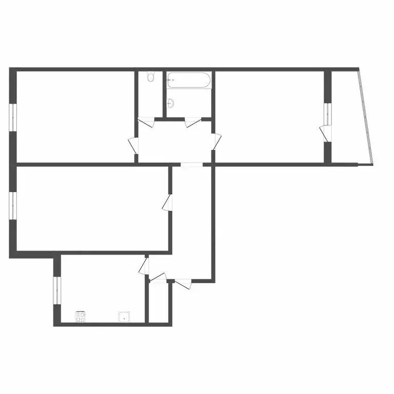 3-комнатная квартира: Тюмень, Ялуторовская улица, 12 (66.5 м) - Фото 1