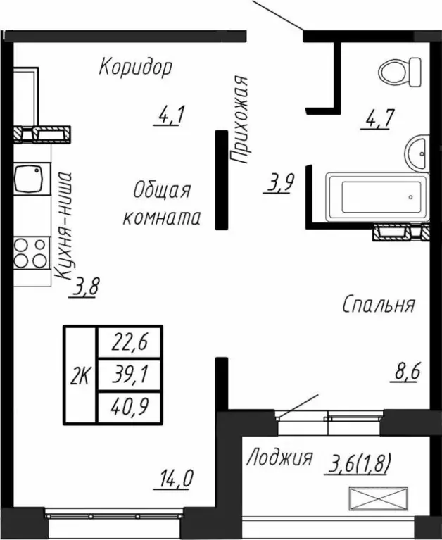 2-к кв. Ленинградская область, Тельмана Тосненский район, Сибирь жилой ... - Фото 0