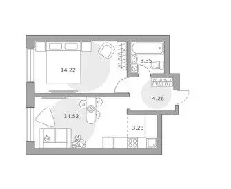 1-комнатная квартира: Красногорск, жилой комплекс Ильинойс, к1 (40 м) - Фото 1