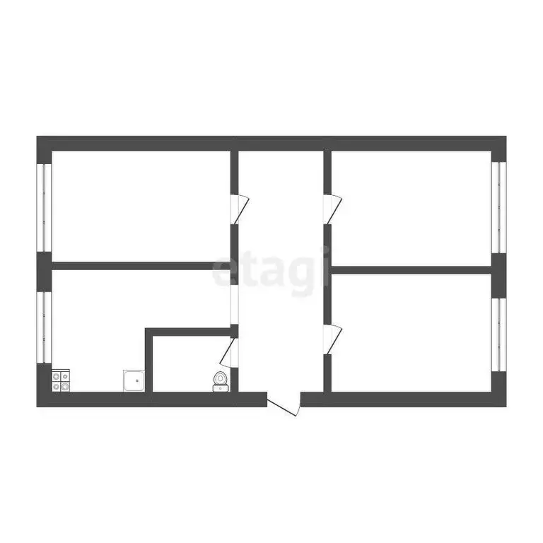 3-комнатная квартира: Кострома, улица Островского, 2 (72.7 м) - Фото 0