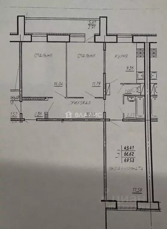 3-к кв. Пензенская область, Пенза ул. Тепличная, 41 (72.0 м) - Фото 2
