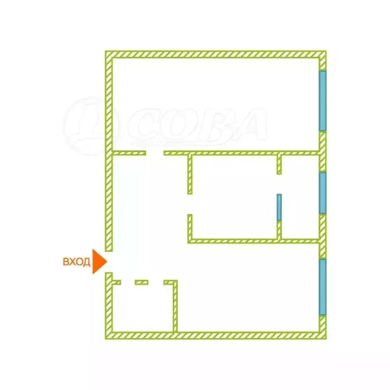 2-комнатная квартира: Махачкала, улица Хаджи Булача, 14Б (65 м) - Фото 1