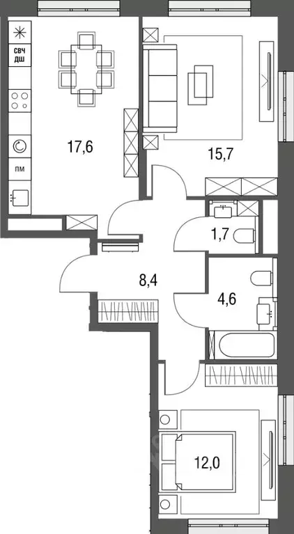 3-к кв. Москва Тагильская ул., 2к1 (61.7 м) - Фото 0