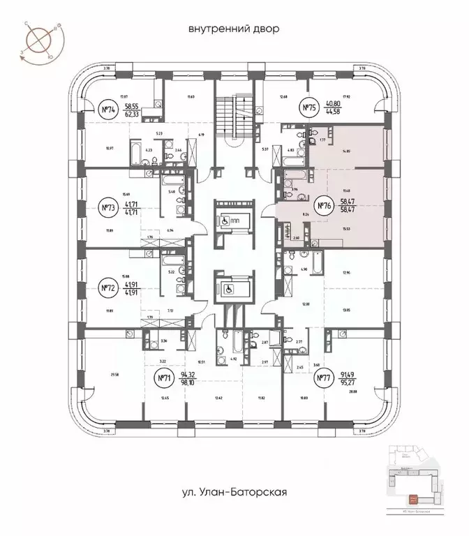 2-к кв. Иркутская область, Иркутск Макс жилой комплекс (58.47 м) - Фото 2