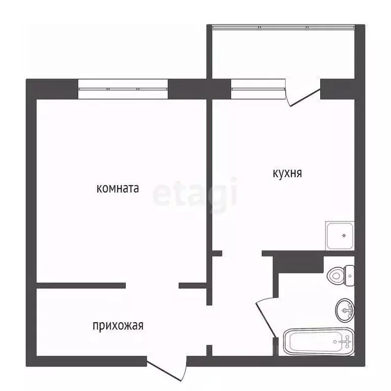 1-к кв. Красноярский край, Красноярск ул. Авиаторов, 40 (44.8 м) - Фото 2