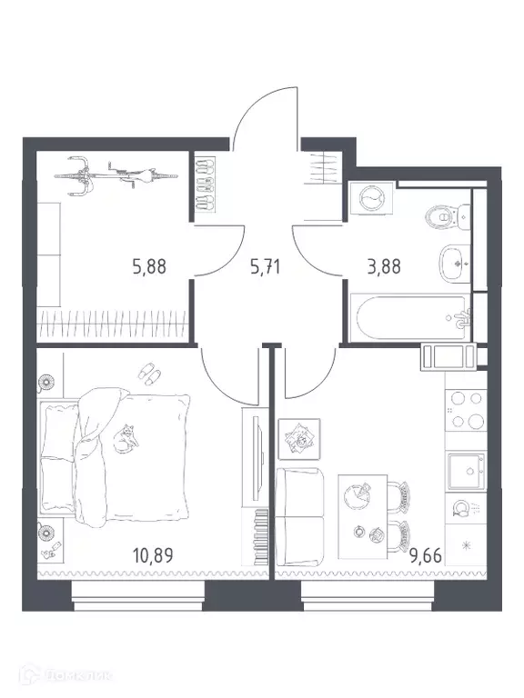 Продаётся 1-к квартира, 36 м - Фото 0
