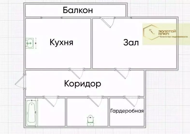1-к кв. Ульяновская область, Димитровград просп. Димитрова, 8 (34.0 м) - Фото 1