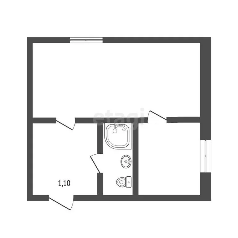 1-комнатная квартира: Иркутск, улица Баррикад, 54З (30.6 м) - Фото 1
