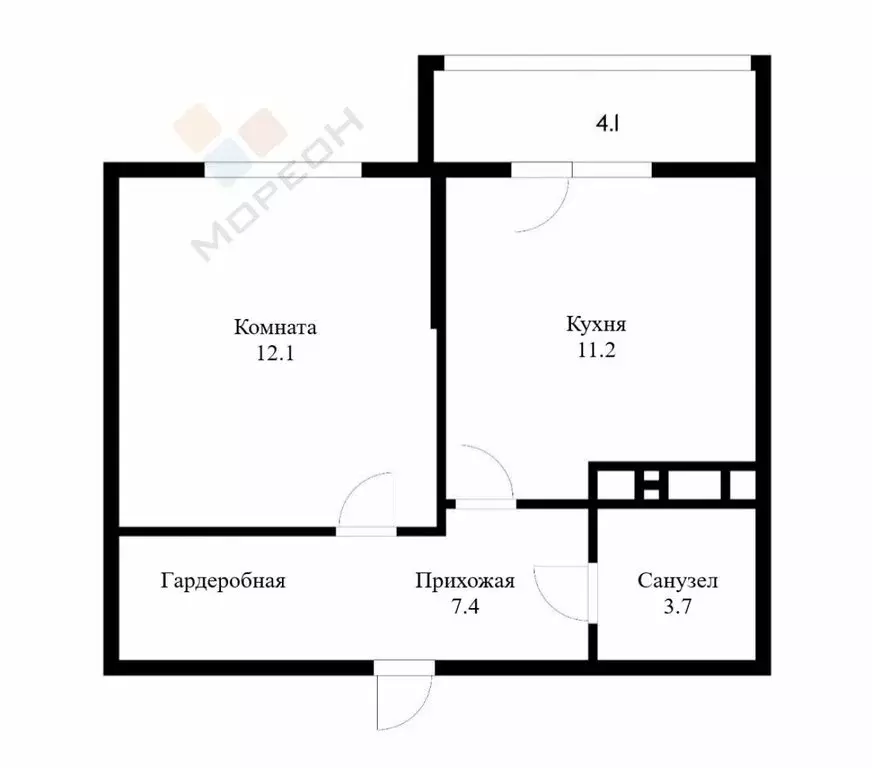 1-комнатная квартира: Краснодар, Российская улица, 267к5 (36 м) - Фото 0
