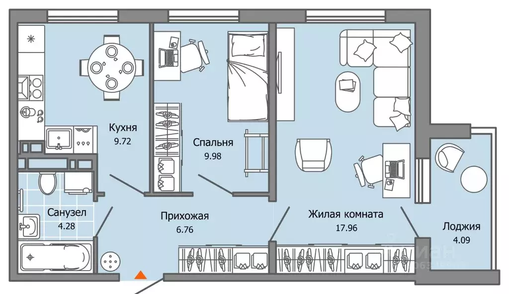 2-к кв. Ульяновская область, Ульяновск Город Новаторов жилой комплекс, ... - Фото 0