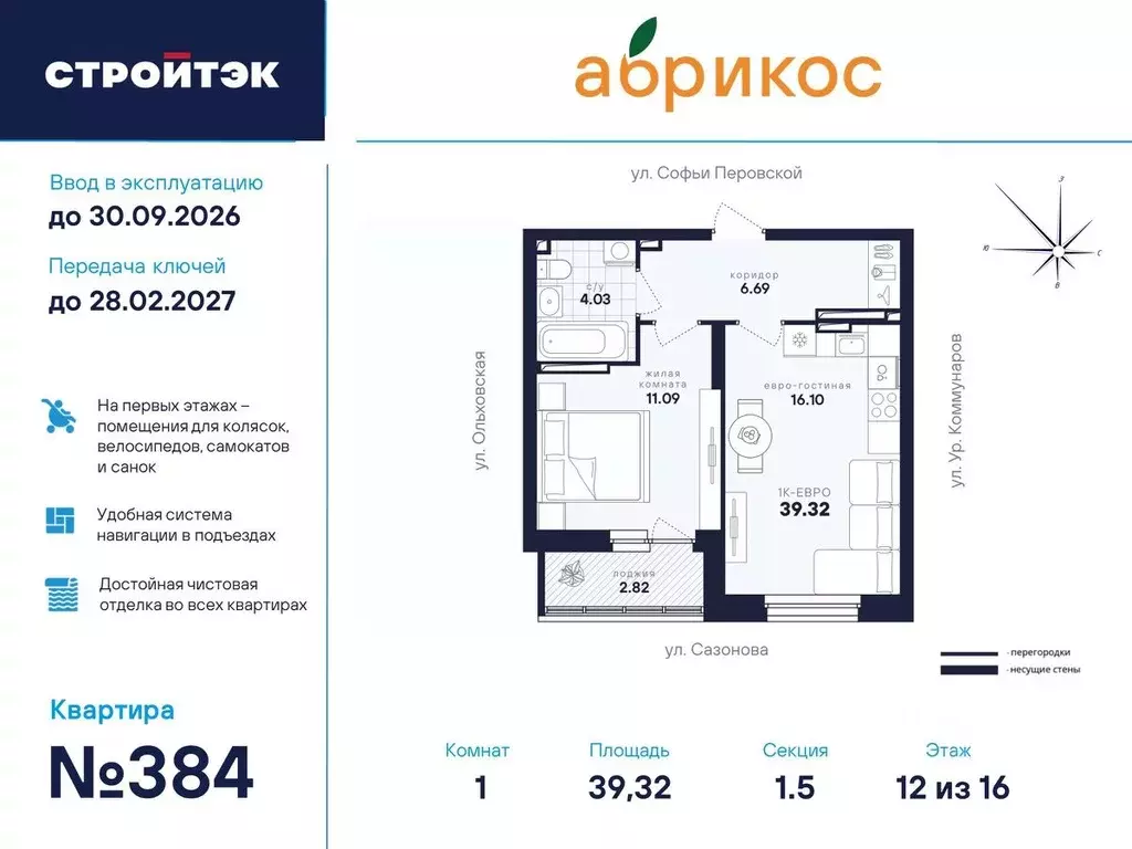 1-к кв. Свердловская область, Екатеринбург ул. Софьи Перовской, 106А ... - Фото 0