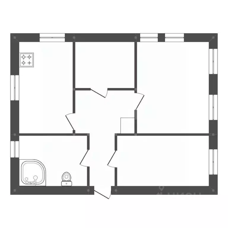 Дом в Амурская область, Белогорск ул. Гоголя, 100 (42 м) - Фото 2