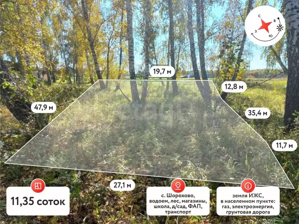 Участок в Тюменская область, Исетский район, с. Шорохово Первомайская ... - Фото 2