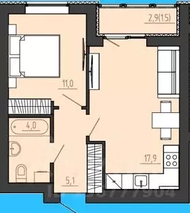 1-к кв. Калининградская область, Калининград ул. Генерала Толстикова ... - Фото 1