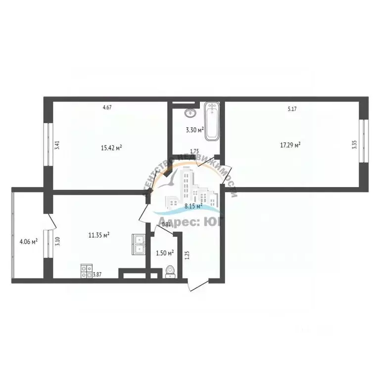 2-к кв. Краснодарский край, Анапа ул. Объездная (61.0 м) - Фото 2