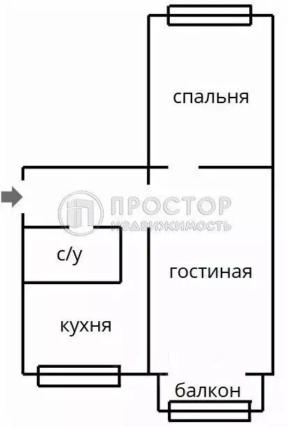 2-к кв. Москва Тучковская ул., 7 (45.0 м) - Фото 1