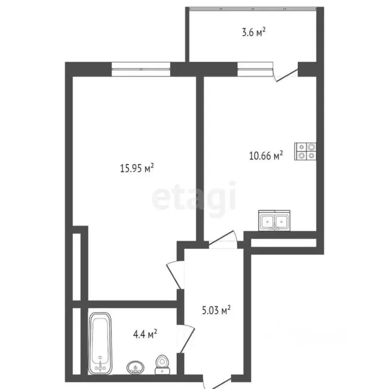 1-к кв. Ростовская область, Ростов-на-Дону Днепровский пер., 117с2 ... - Фото 2