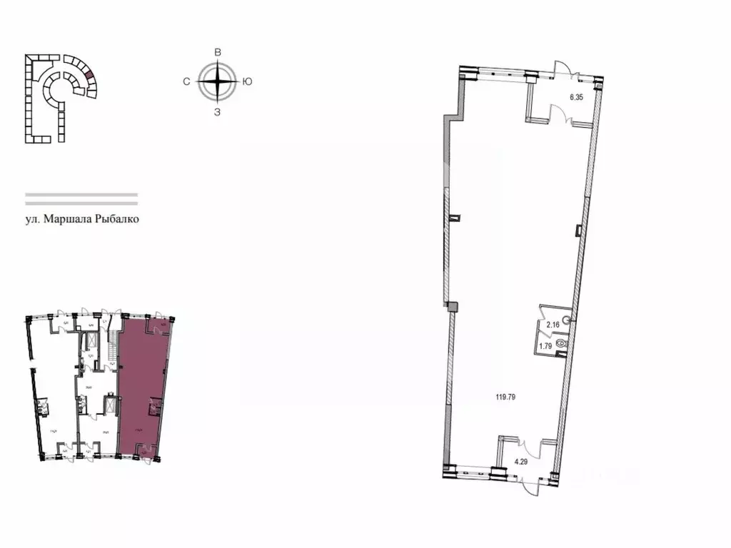 Помещение свободного назначения в Москва ул. Маршала Рыбалко, 2к9 (187 ... - Фото 2