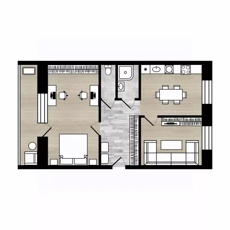 2-к кв. Ярославская область, Ярославль просп. Авиаторов, 104к2 (48.2 ... - Фото 2