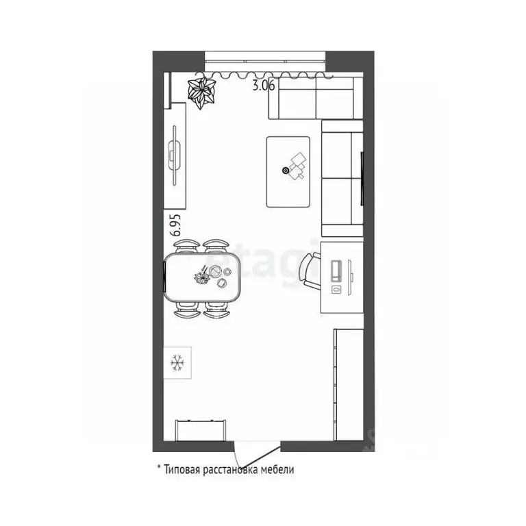 Комната Тюменская область, Тюмень Тульская ул., 11 (18.0 м) - Фото 1