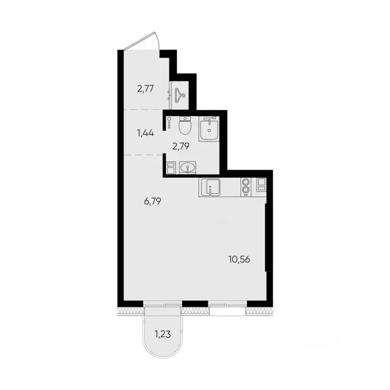 1-к кв. Иркутская область, Иркутск ул. Ширямова (25.58 м) - Фото 0