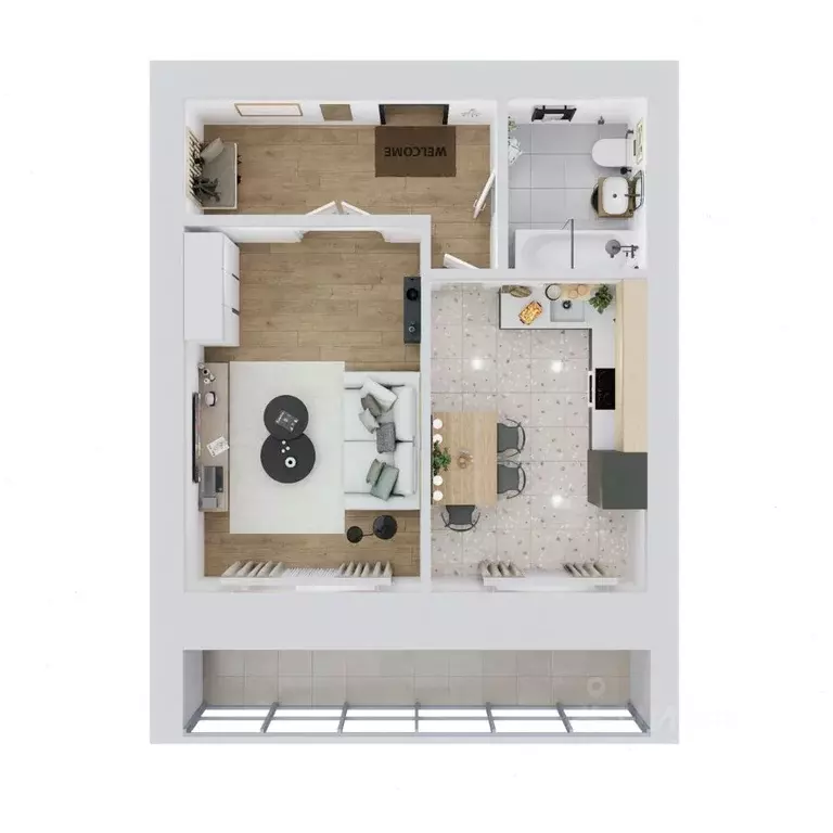 1-к кв. Новосибирская область, Новосибирск ул. Юности, 9 (42.4 м) - Фото 2