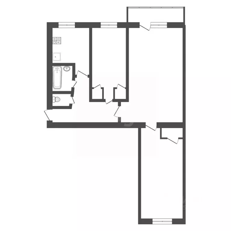 3-к кв. Тульская область, Тула просп. Ленина, 120 (66.3 м) - Фото 2