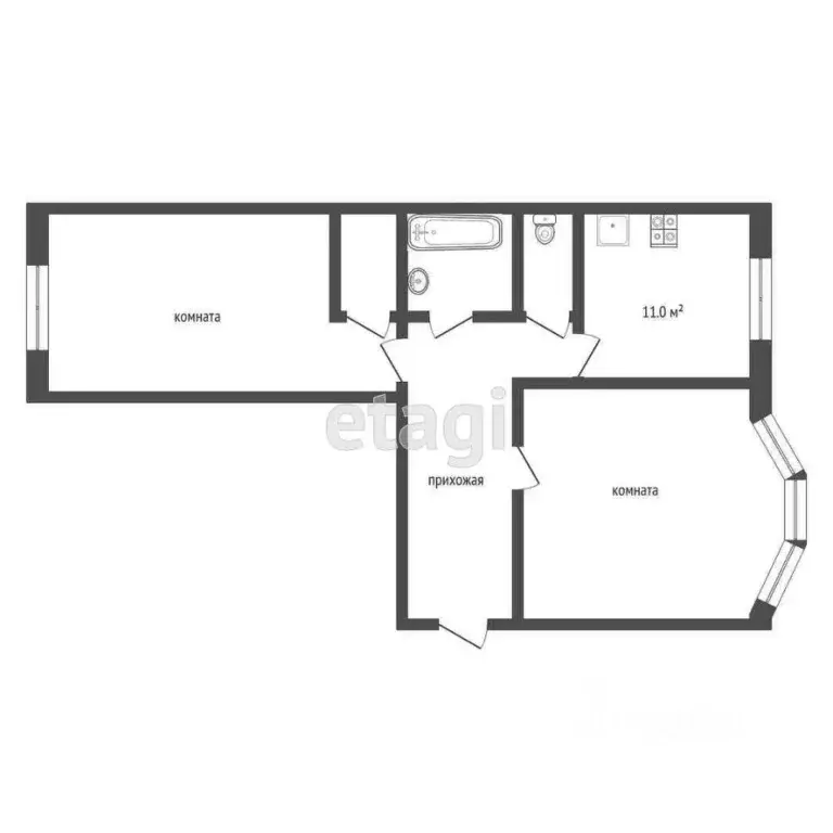 2-к кв. Ямало-Ненецкий АО, Пуровский район, Уренгой пгт ул. Геологов, ... - Фото 2