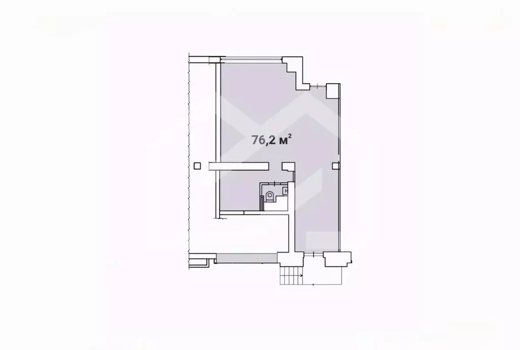 Помещение свободного назначения в Москва Калужская пл., 1К1 (76 м) - Фото 1