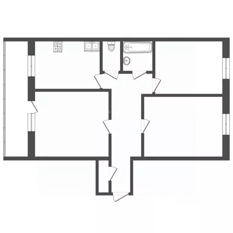 3-к кв. Вологодская область, Вологда Паровозный пер., 32 (60.9 м) - Фото 2
