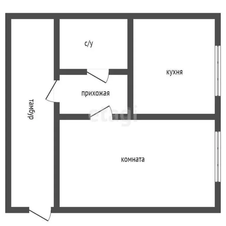 1-комнатная квартира: Ангарск, 32-й микрорайон, 7 (33 м) - Фото 0