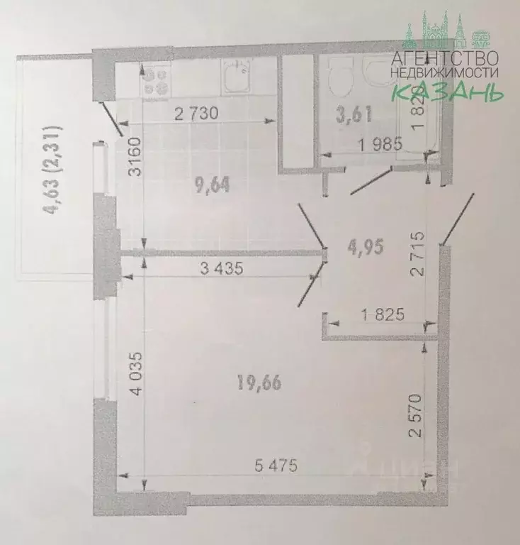 1-к кв. Татарстан, Казань просп. Победы, 139к3 (38.0 м) - Фото 2