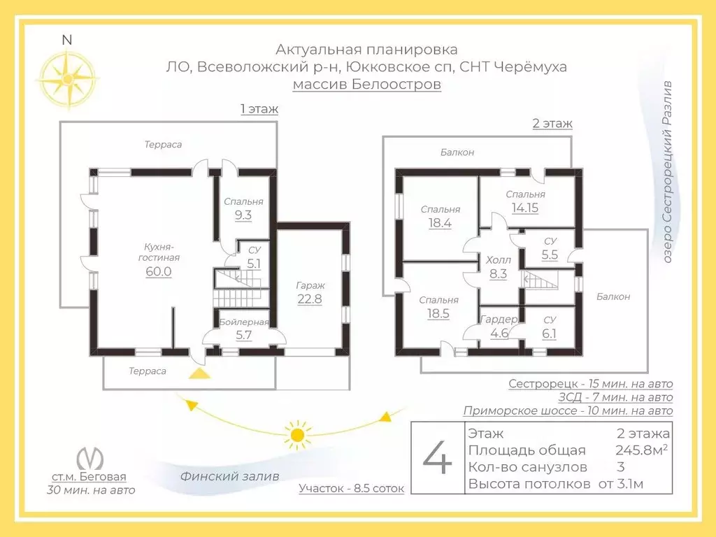 Дом в Ленинградская область, Всеволожский район, Юкковское с/пос, ... - Фото 2
