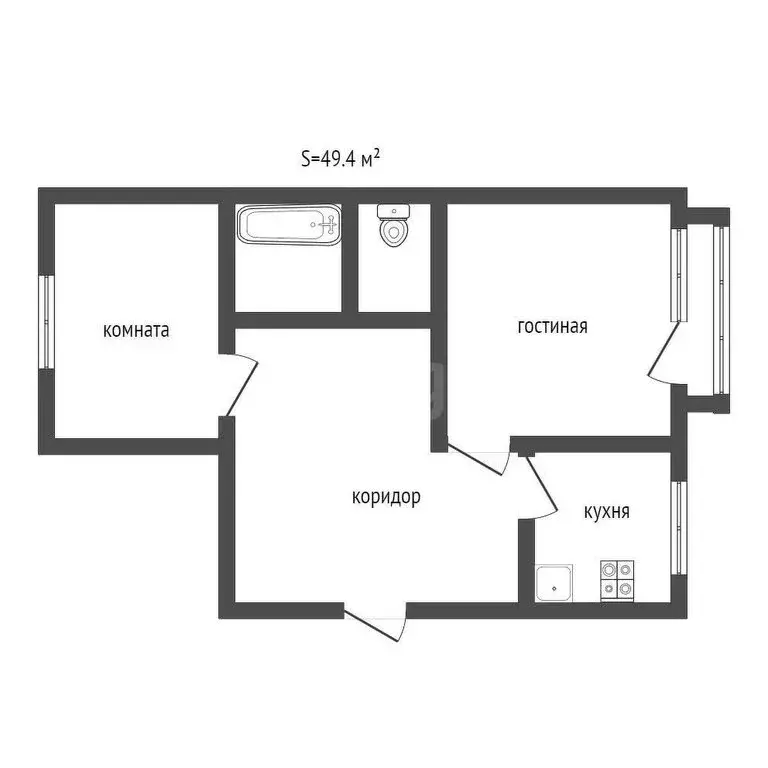 2-комнатная квартира: Сатка, микрорайон Западный, 19 (50.1 м) - Фото 1