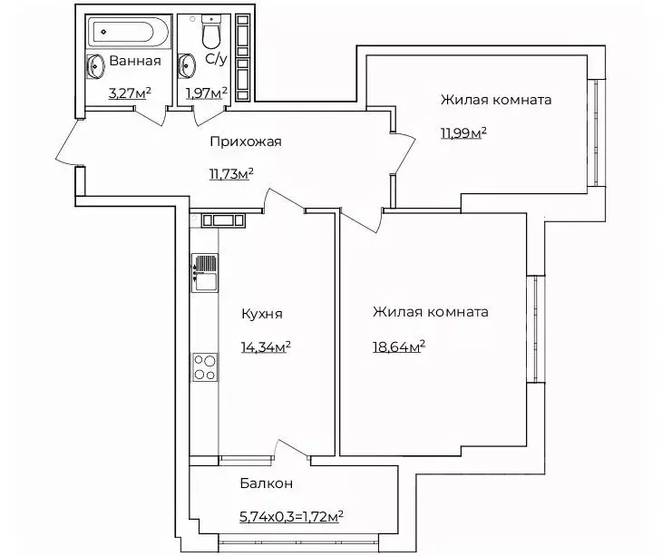 2-к кв. Крым, Ялта ул. Красноармейская, 36Бк1 (63.66 м) - Фото 1