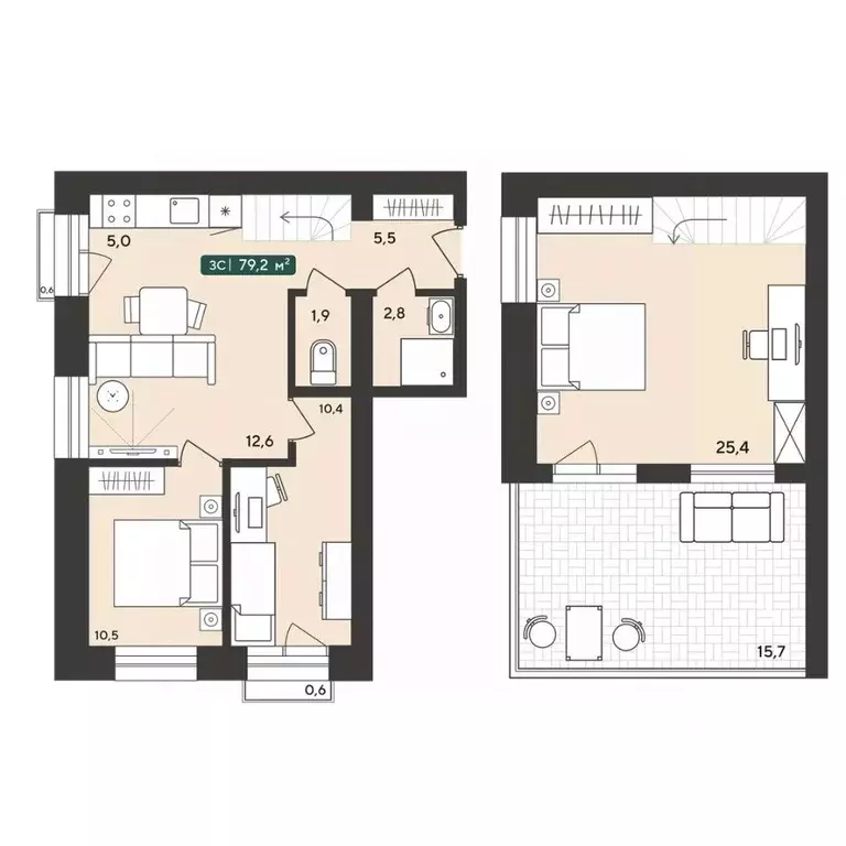 3-к кв. Новосибирская область, Мошковский район, пос. Октябрьский ... - Фото 1